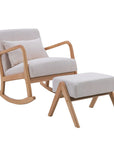 Indoor Rocking Chair with Ottoman