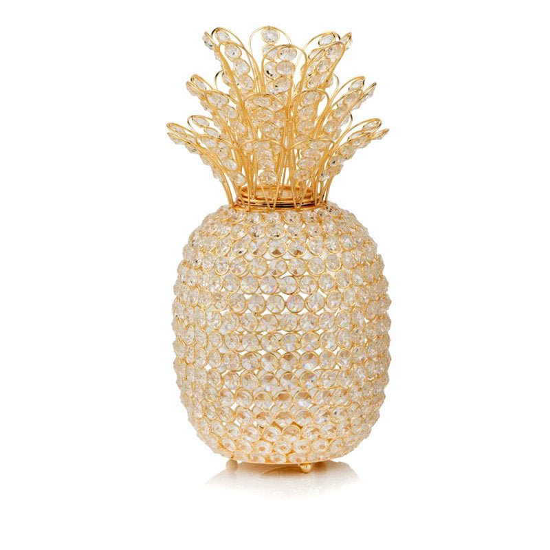 12.5" Glam Bling Crystal Gold Pineapple - From Where - 