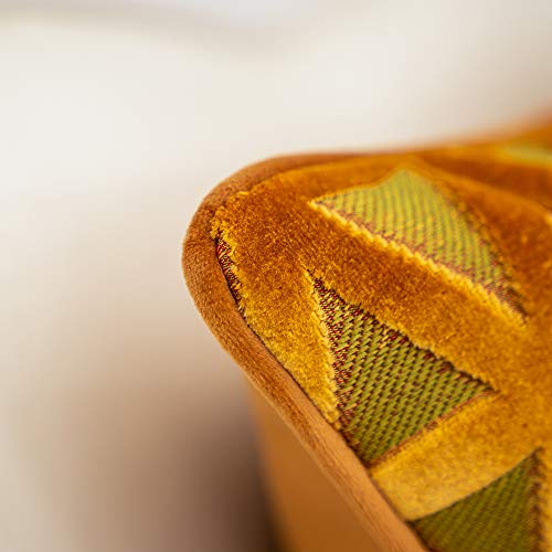 12x20 Orange Velvet Lumbar Pillow Cover - From Where - 
