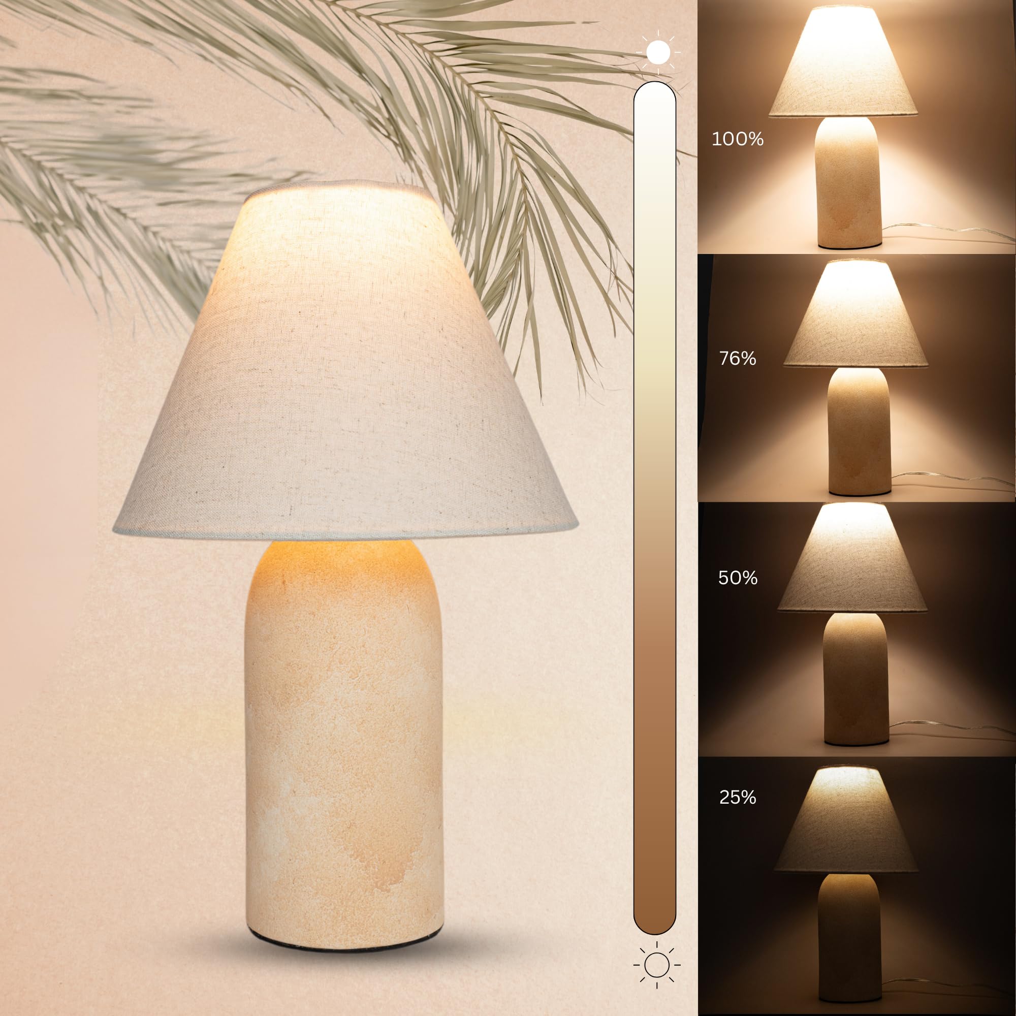 14" Organic Boho Small Table Lamp - From Where - 