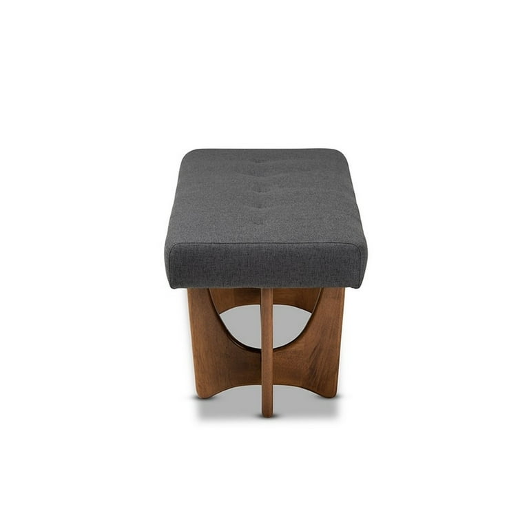 https://www.walmart.com/ip/Baxton-Studio-Theo-Mid-Century-Modern-Dark-Grey-Fabric-Upholstered-Walnut-Finished-Bench/728646884