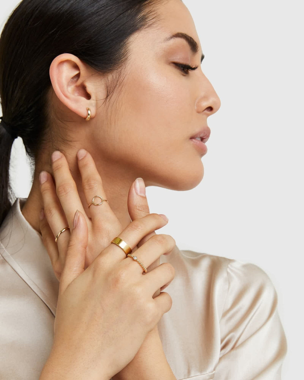 14K Gold Bold Hoops - From Where Finds -
