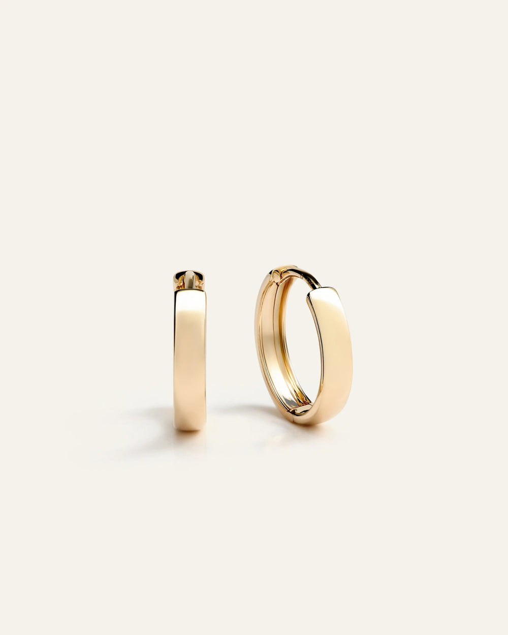 14K Gold Bold Hoops - From Where Finds -