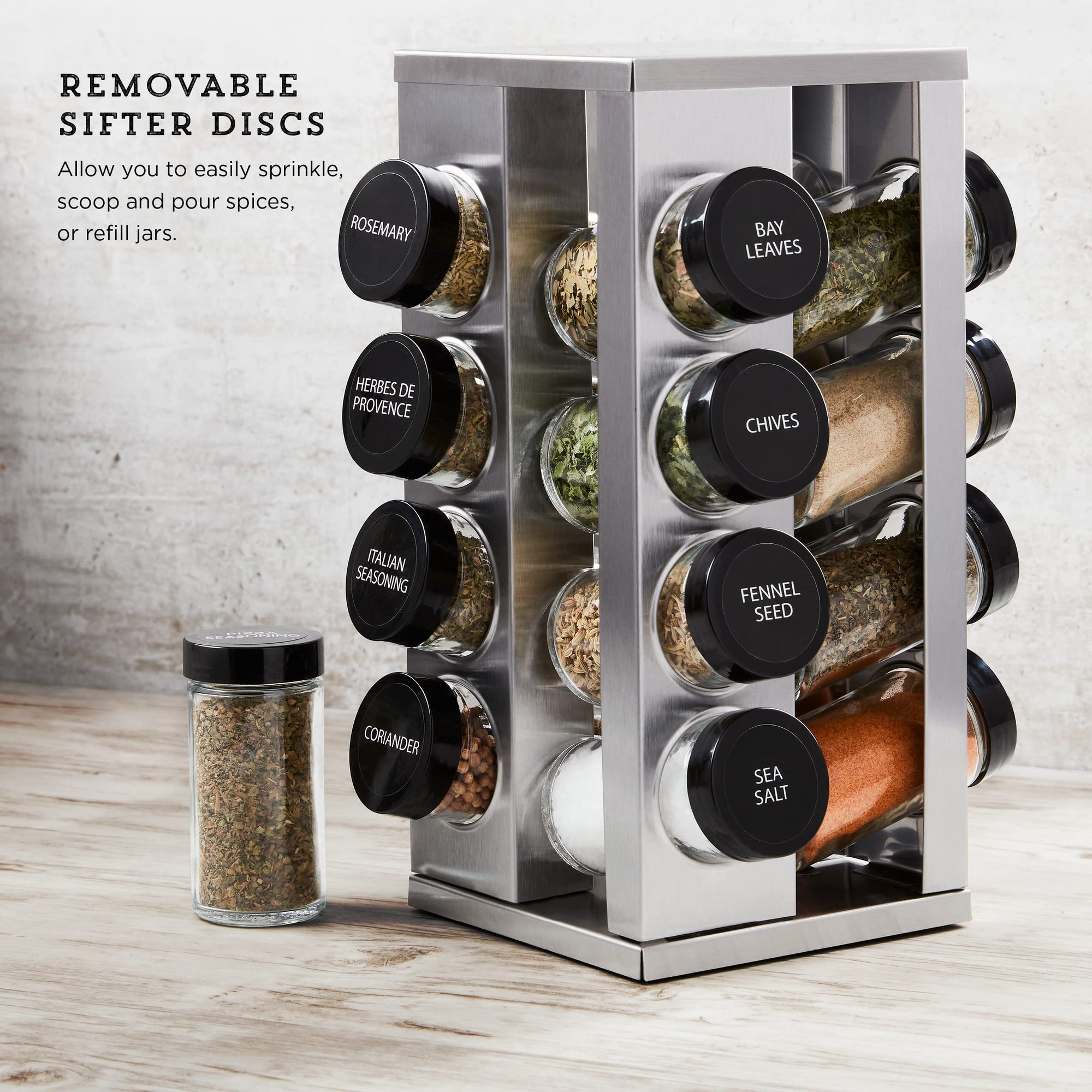 16 Jar Revolving Countertop Spice Rack - From Where - 