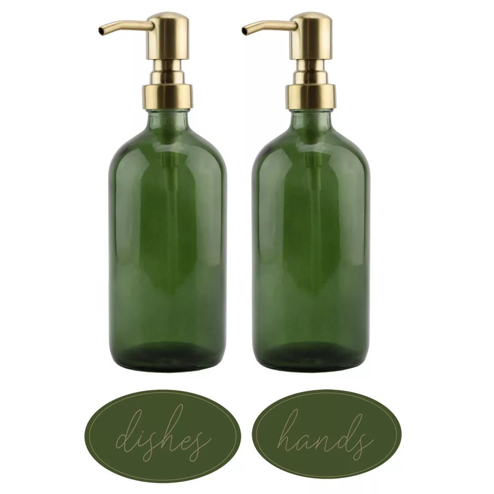 16 oz. Glass Pump Bottles Set - From Where - 