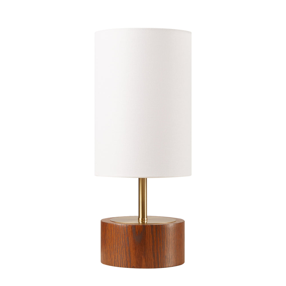 16.25" Woodgrain Touch Table Lamp - From Where - 