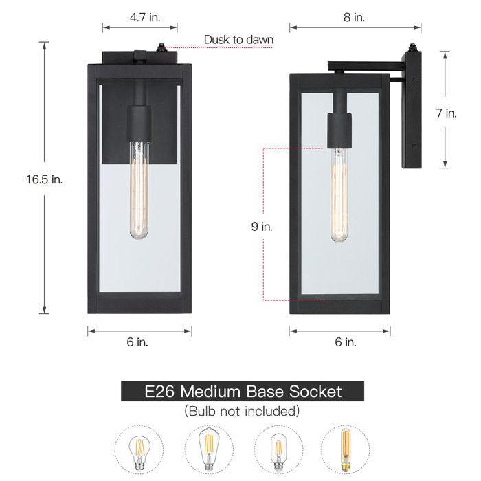16.5&quot; Outdoor Wall Lantern Sconce - From Where - 