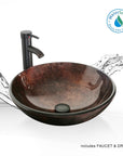 16.5 Round Ceramic Bathroom Sink Combo - From Where - 