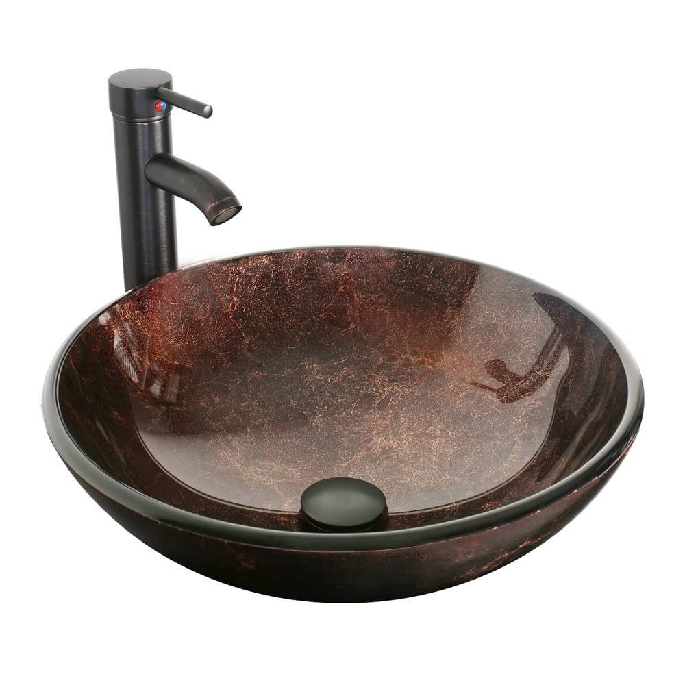 16.5 Round Ceramic Bathroom Sink Combo - From Where - 