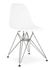 17" White Steel Dining Chair - From Where - 