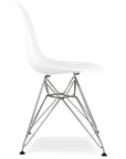17" White Steel Dining Chair - From Where - 