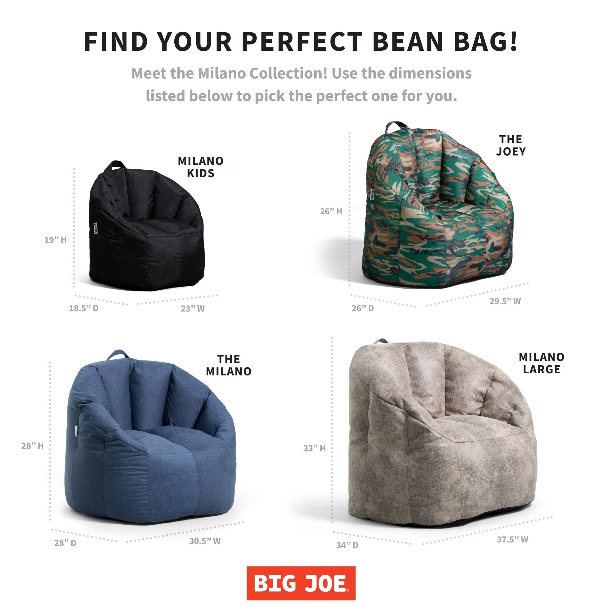 Big Joe Milano Outdoor Weatherproof Bean Bag Chair, Navy Marine Vinyl, UV Protected Weather Resistant Fabric, 2.5 feet