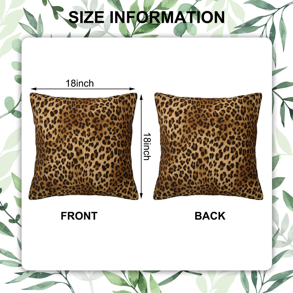 18" Leopard Pillow Covers (Set of 2) - From Where - 