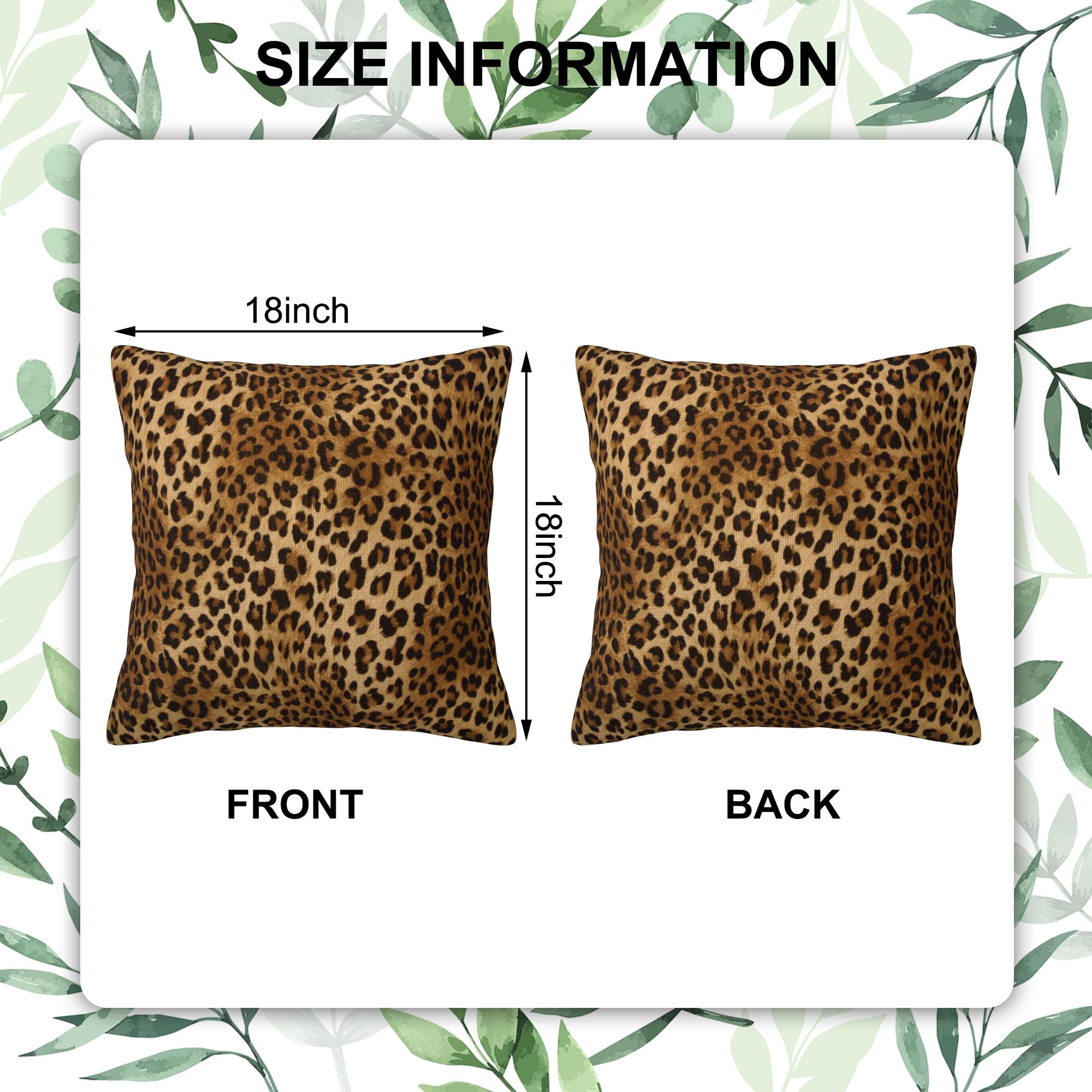 18&quot; Leopard Pillow Covers (Set of 2) - From Where - 