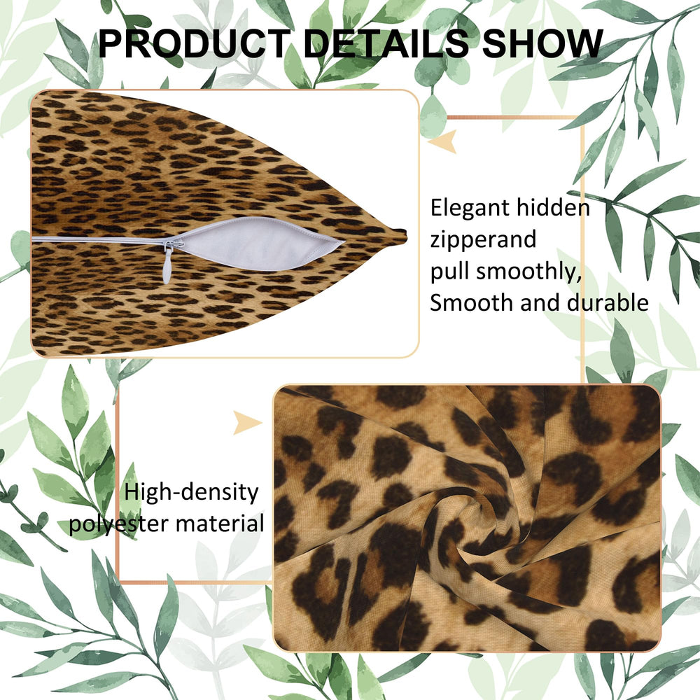18" Leopard Pillow Covers (Set of 2) - From Where - 