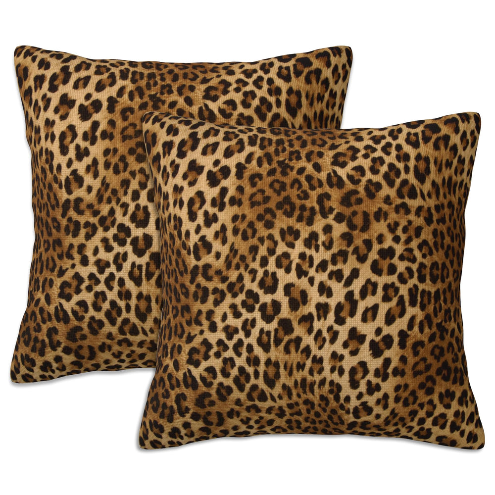 18" Leopard Pillow Covers (Set of 2) - From Where - 
