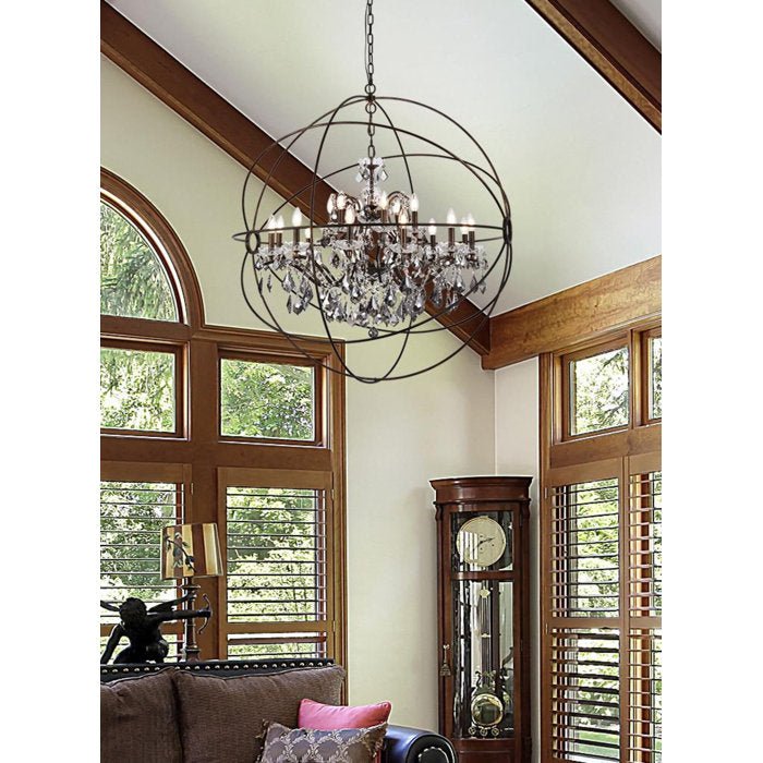18 - Light Candle Globe Chandelier - From Where - 
