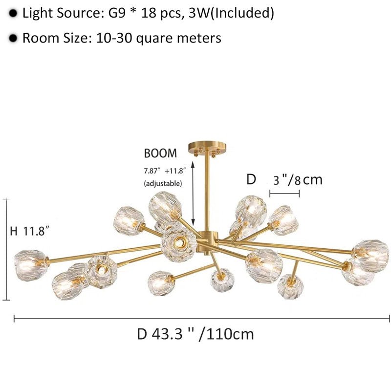 18 - Light Sputnik Chandelier with LED Bulbs - From Where - 