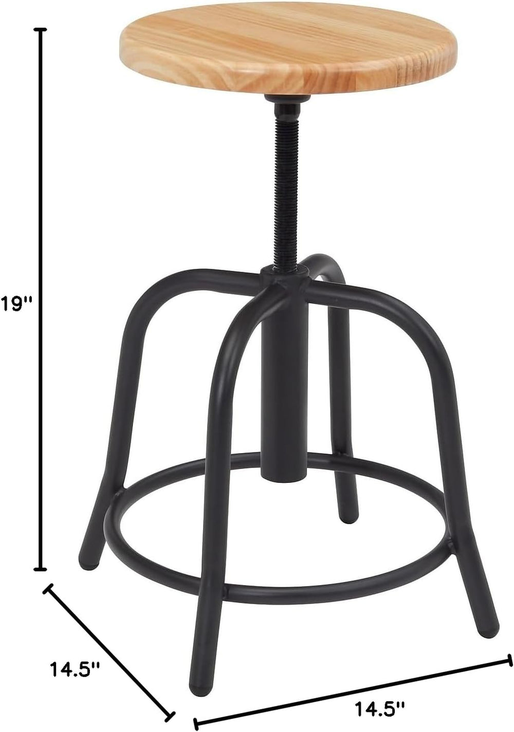 19 - 25” Height Adjust Swivel Stool - From Where - 
