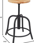 19 - 25” Height Adjust Swivel Stool - From Where - 