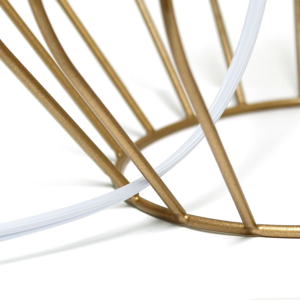 Mod Lighting and Decor Geometrical Wired Table Lamp with Tapered Shade - 19.75" - Bronze and White