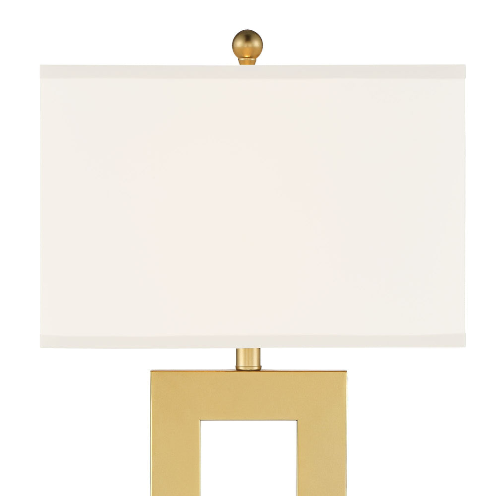 360 Lighting Marshall Modern Table Lamp 30" Tall Gold Open Base Oatmeal Rectangular Shade for Bedroom Living Room Bedside Nightstand Office House Home