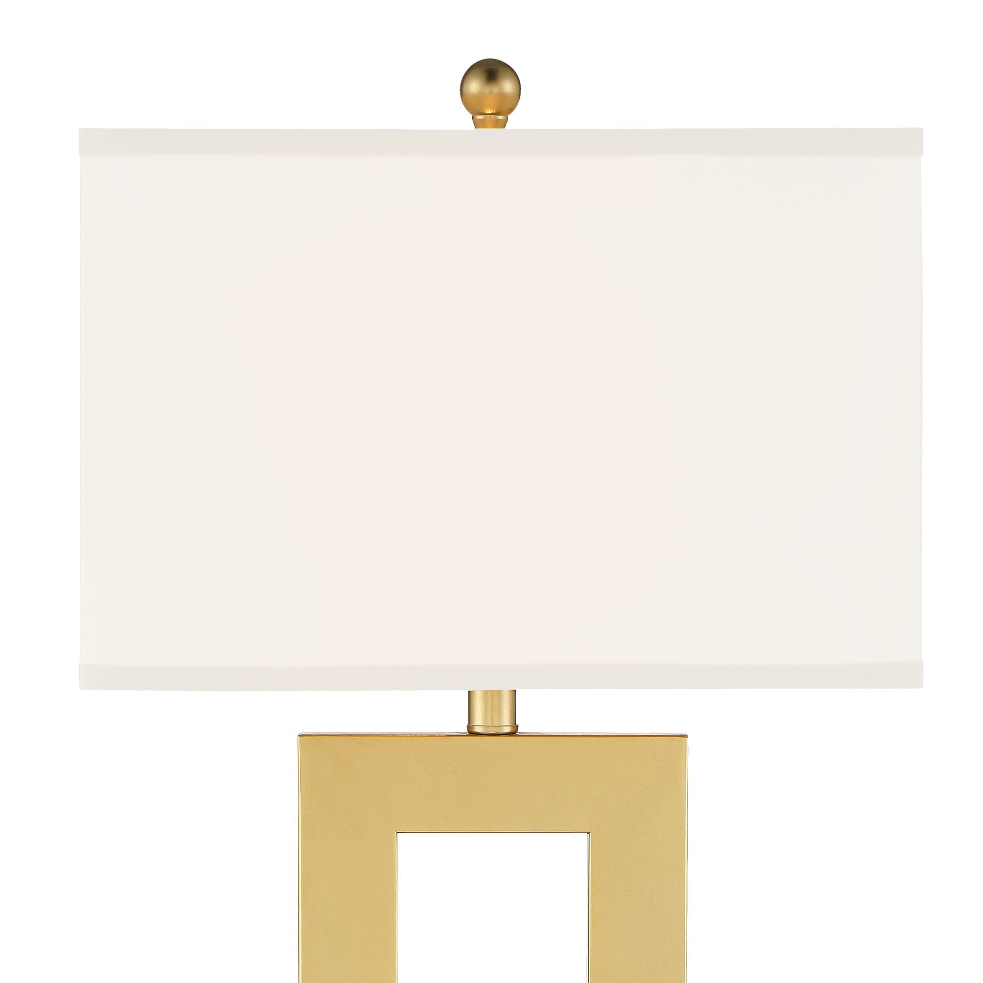 360 Lighting Marshall Modern Table Lamp 30" Tall Gold Open Base Oatmeal Rectangular Shade for Bedroom Living Room Bedside Nightstand Office House Home