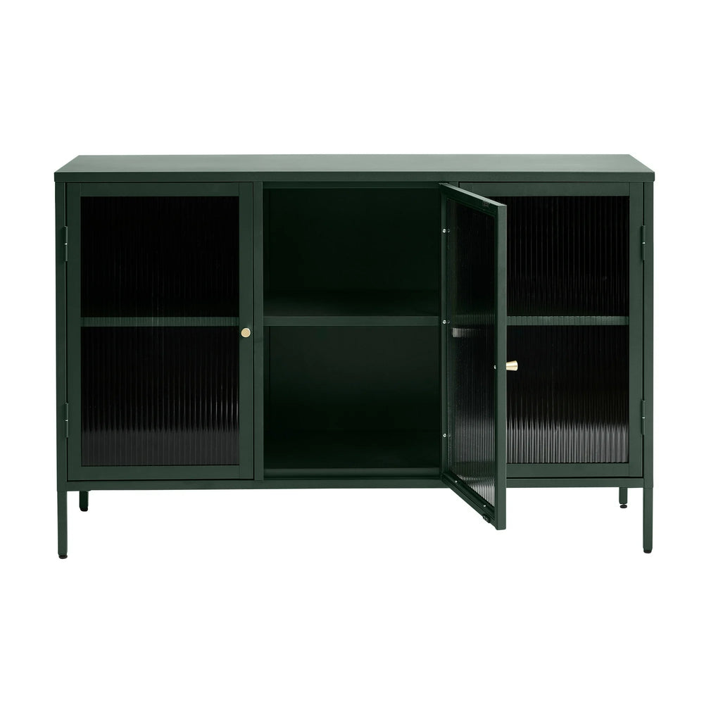 Contemporary Glass &amp; Metal Sideboard