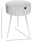 Pemberly Row White Drawer Nightstand