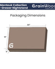 2 - Drawer Solid Wood Bedside Nightstand - From Where - 