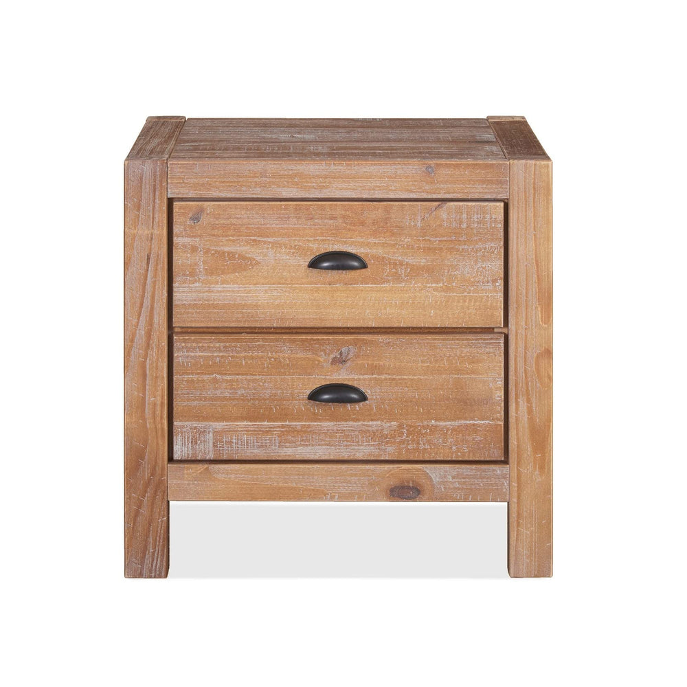 2 - Drawer Solid Wood Bedside Nightstand - From Where - 