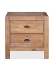2 - Drawer Solid Wood Bedside Nightstand - From Where - 