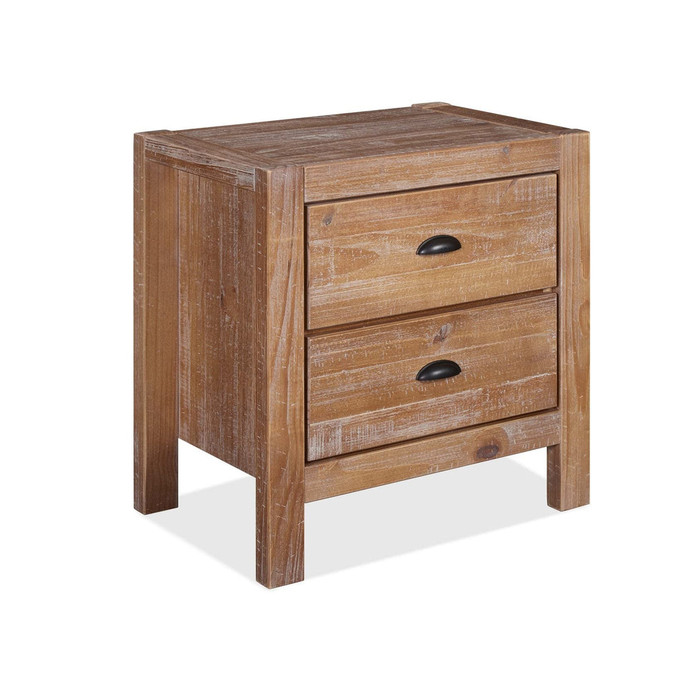 2 - Drawer Solid Wood Bedside Nightstand - From Where - 
