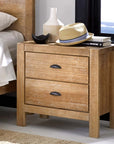 2 - Drawer Solid Wood Bedside Nightstand - From Where - 