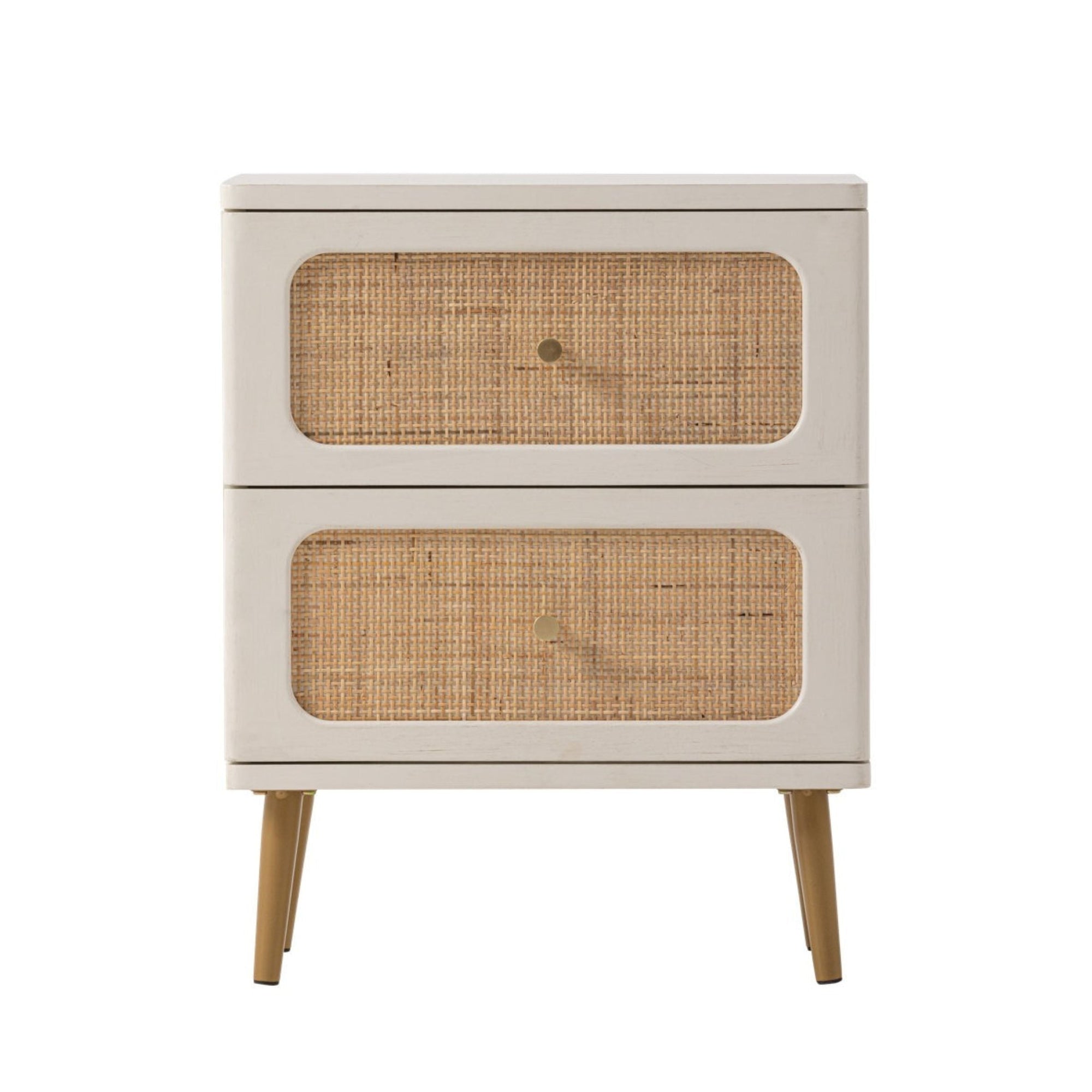 2 - Drawer Woven Nightstand - From Where - 