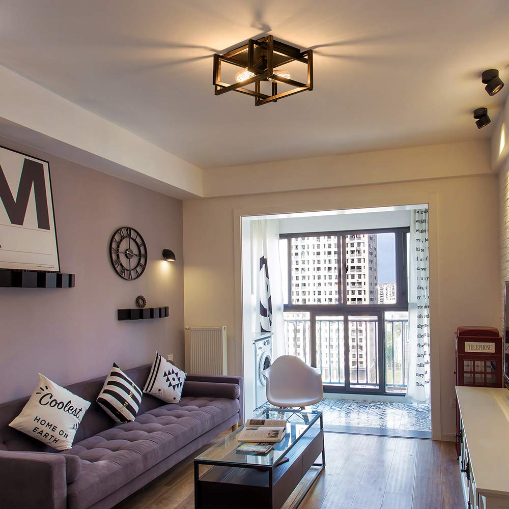 2 - Light Square Ceiling Light - From Where - 