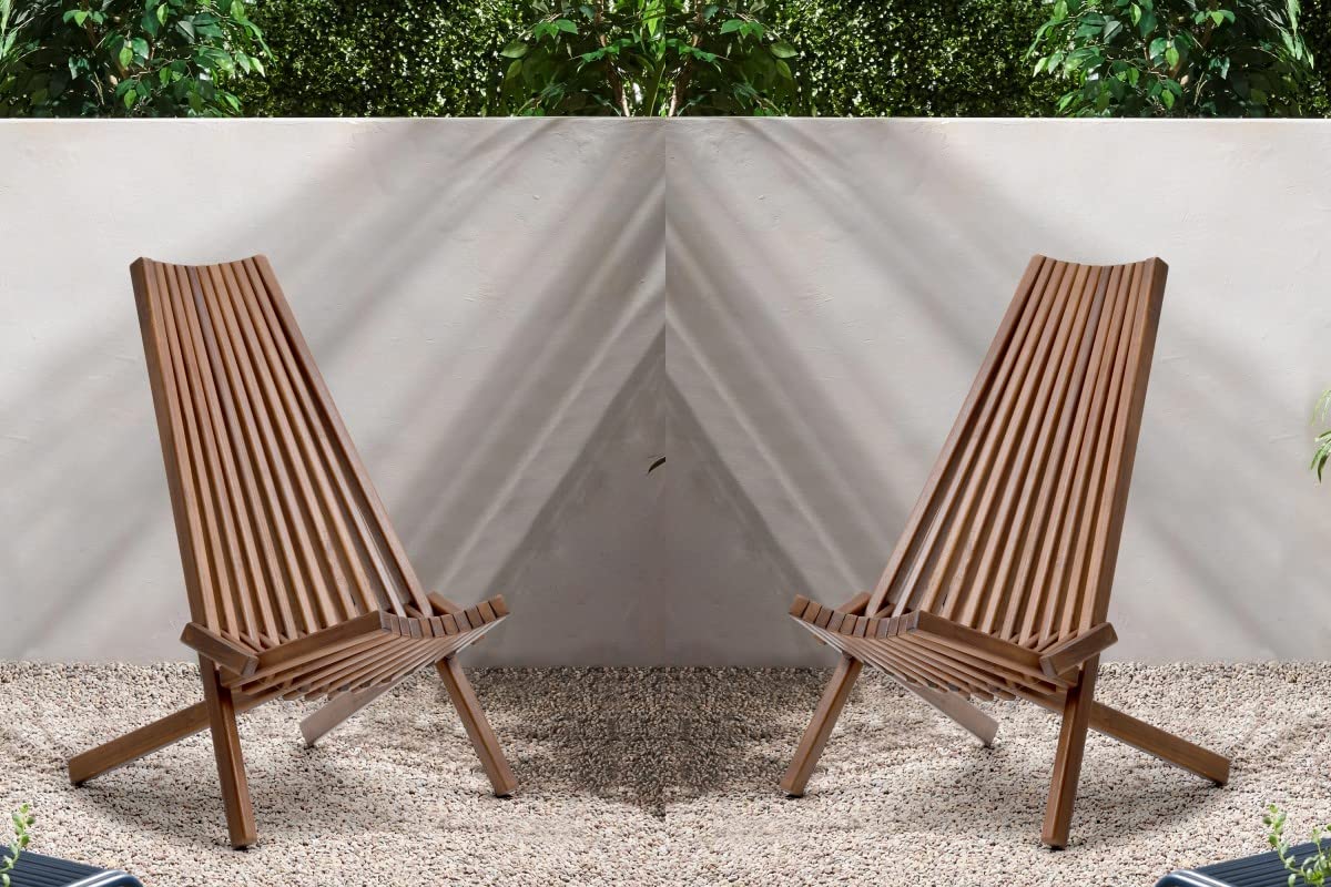2 - Pack Acacia Folding Chairs - From Where - 