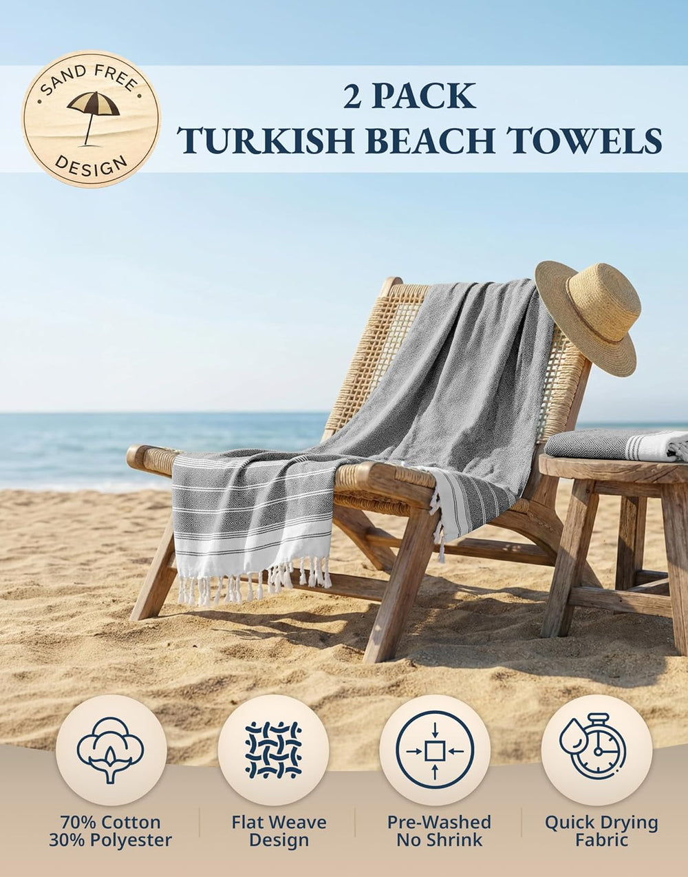 2 Pack Beach Towels Oversized - From Where Finds -