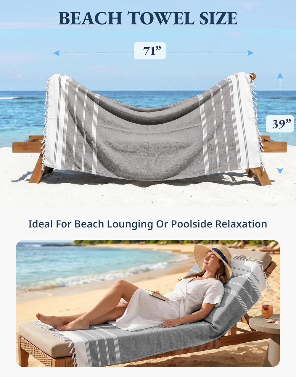 2 Pack Beach Towels Oversized - From Where Finds -