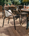 2 Pack Brown Rattan Chairs - From Where - 