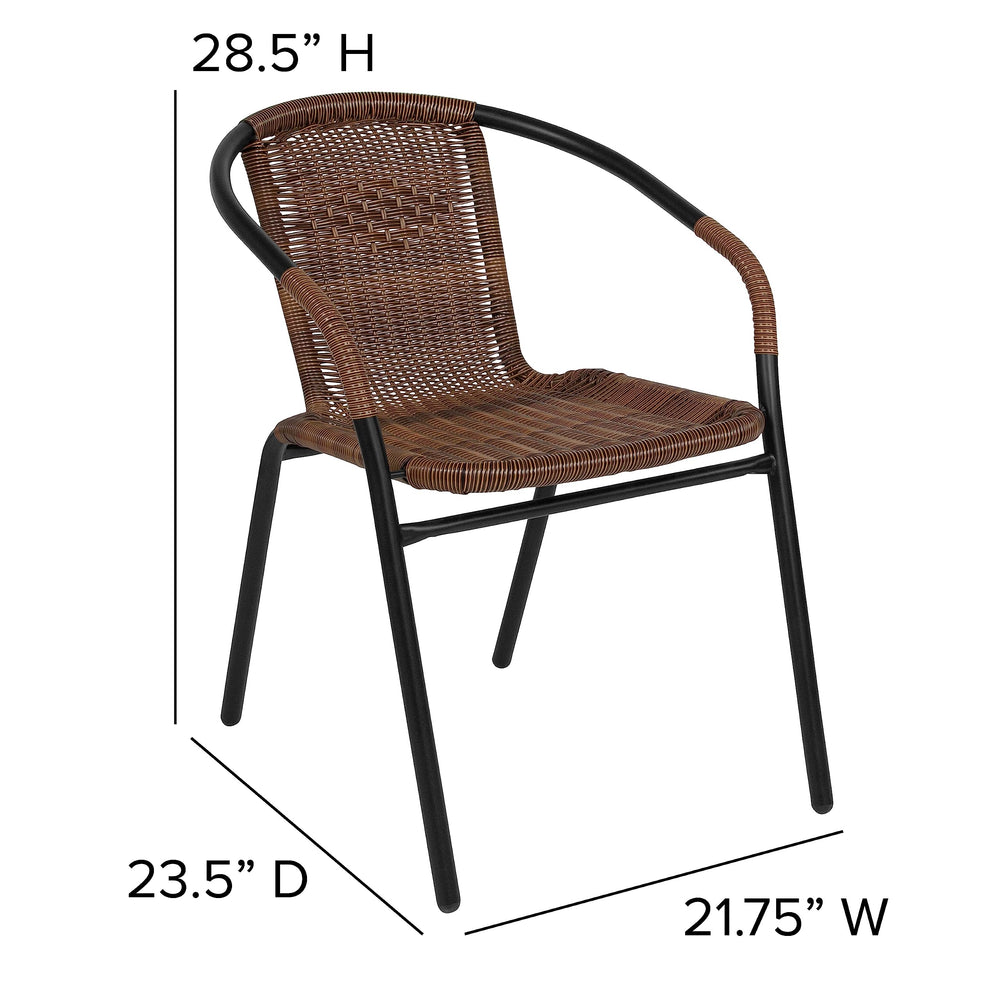 2 Pack Brown Rattan Chairs - From Where - 