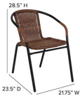2 Pack Brown Rattan Chairs - From Where - 