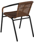 2 Pack Brown Rattan Chairs - From Where - 