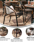 2 Pack Brown Rattan Chairs - From Where - 