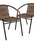 2 Pack Brown Rattan Chairs - From Where - 