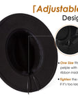 2 Pack Classic Wide Brim Belt Buckle Fedora Hat - From Where - 