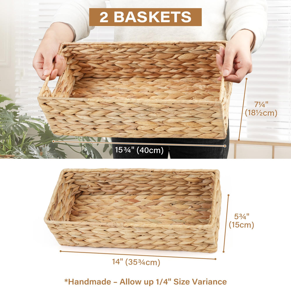 2 Pack Water Hyacinth Toilet Paper Basket - From Where - 