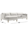 2 - Piece Chaise Sectional Sofa - From Where - 