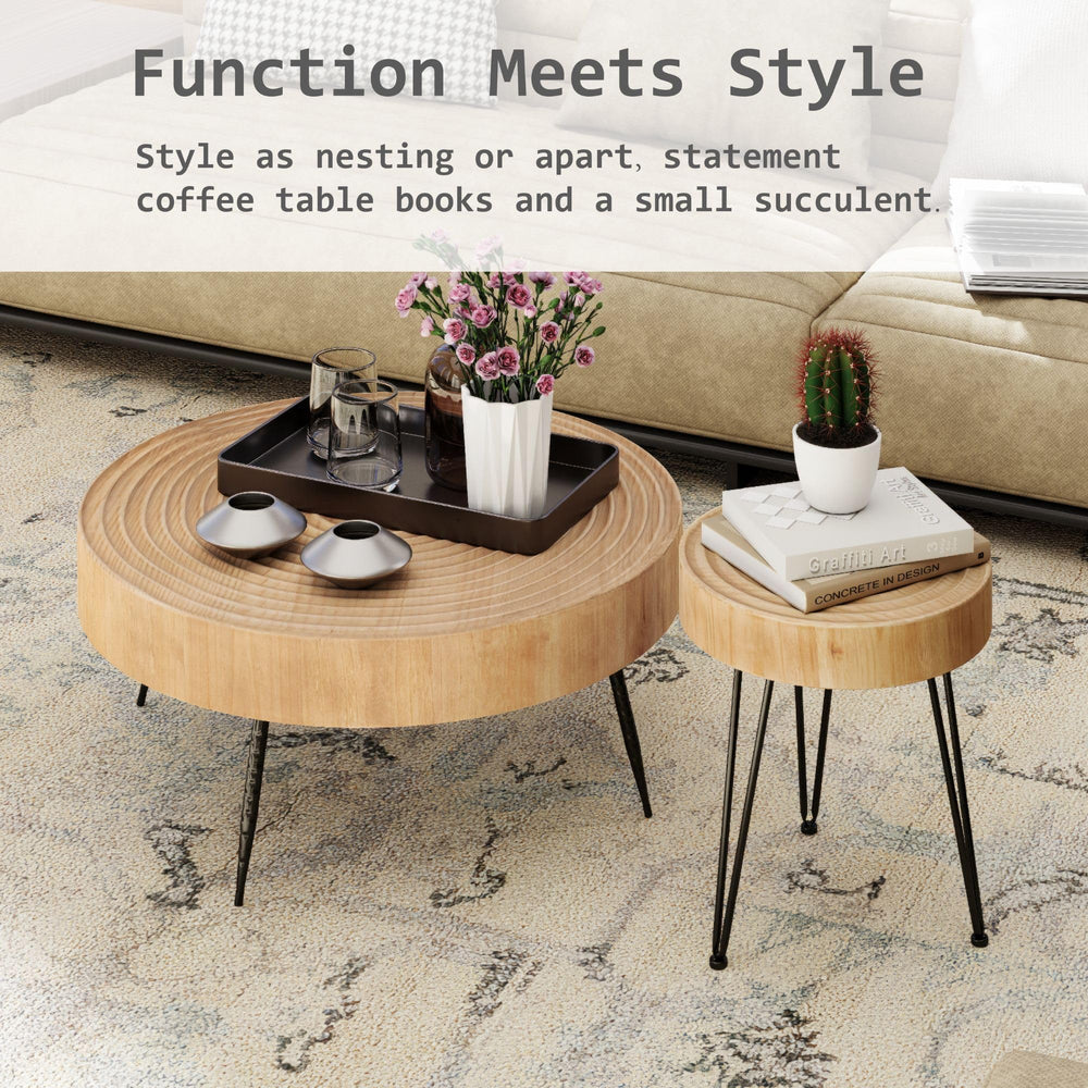 2 - Piece Farmhouse Coffee Table Set - From Where - 