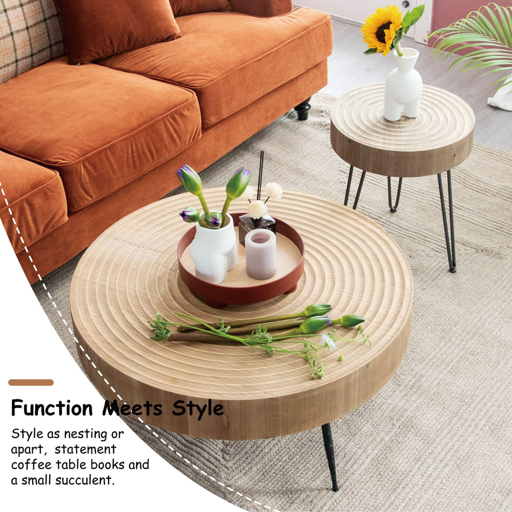2 - Piece Farmhouse Coffee Table Set - From Where - 